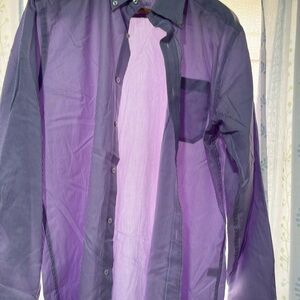 Southern Tide Lavender Checkered Shirt Medium